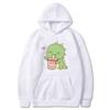 Bubble Tea Kawaii Dinosaur Print Hoodies 2021 Woman Man Autumn Hooded Clothes Milk Tea Pullover Female Hip Hop Casual Streetwear