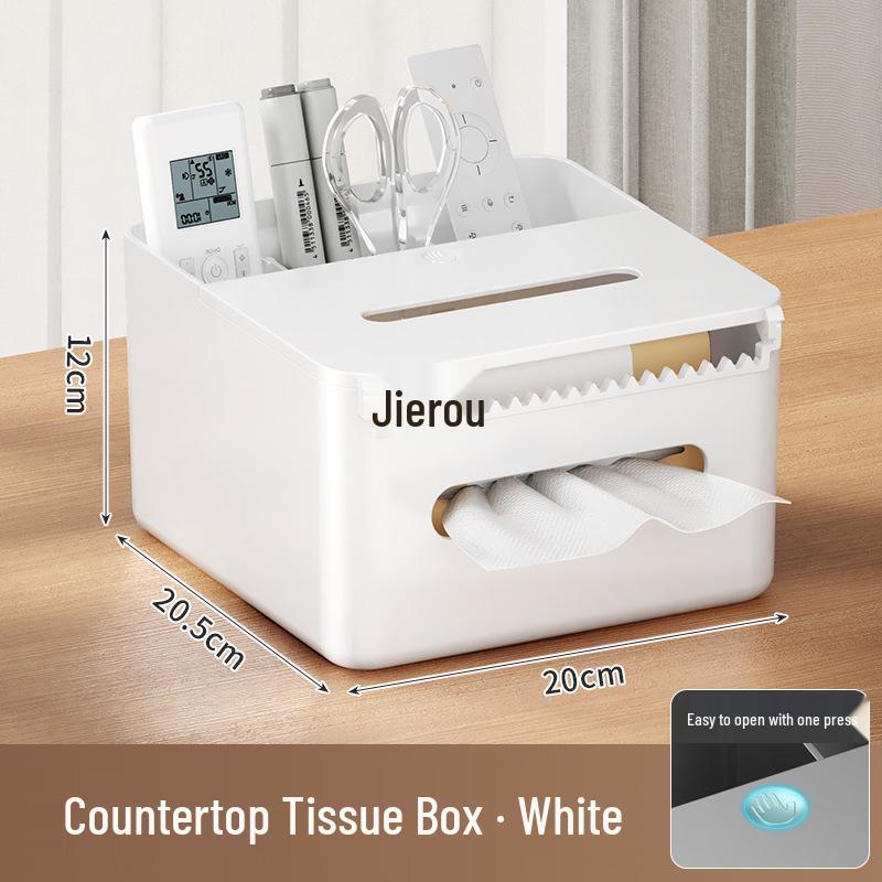 Creative Multifunctional Pull-out Tissue Box for Home & Office - High-end Storage for Countertops