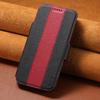 iPhone 17 Flip Case: Card Slot, Magnetic Snap, Wireless Charging Stand, Color Block Wallet, Leather