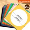 Children's Art Craft Cardstock: 20 Sheets of Colored, Thick, Square Paper with Round Borders