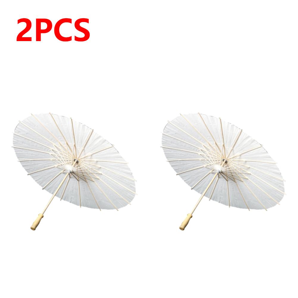 1-5Pcs 60cm White Paper Umbrellas Parasol Paper Umbrella Chinese Japanese Oiled Paper Umbrella Decorative DIY Painting