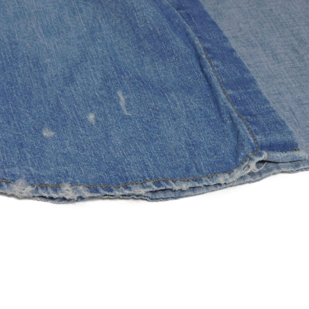 Used 9921 Western Denim Shirt 417374 Y890L 7832 S Crushed 16 Stainless Steel Eddie Era Cotton Washed Blue Men's from