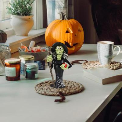 Halloween Table Decorations Pumpkin Spooky Witch Black Cat Pumpkin Ghost Horror Resin Figurines Horror Ornament Table