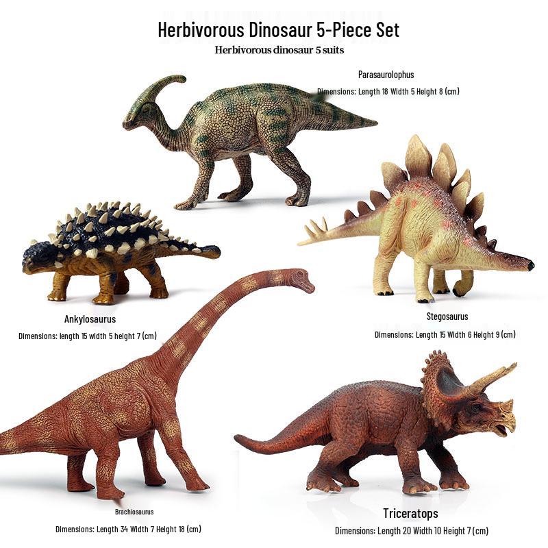 Jurassic Dinosaur Models: Spinosaurus, T. Rex, Triceratops & Stegosaurus