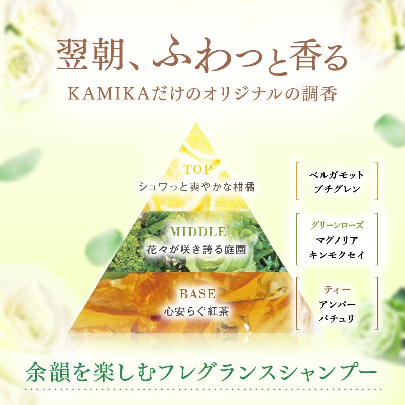 KAMIKA Cream Shampoo Black Shiny Tube 200g Tea Floral Scent [For Hair, Hair, All-in-One, Paraben-Free] Type, (Summer Scent, (1 Tube))