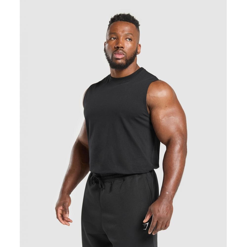 Gymshark Camiseta de tirantes Everyday, paquete de 2, blanco y negro, A2b5e, Wb86