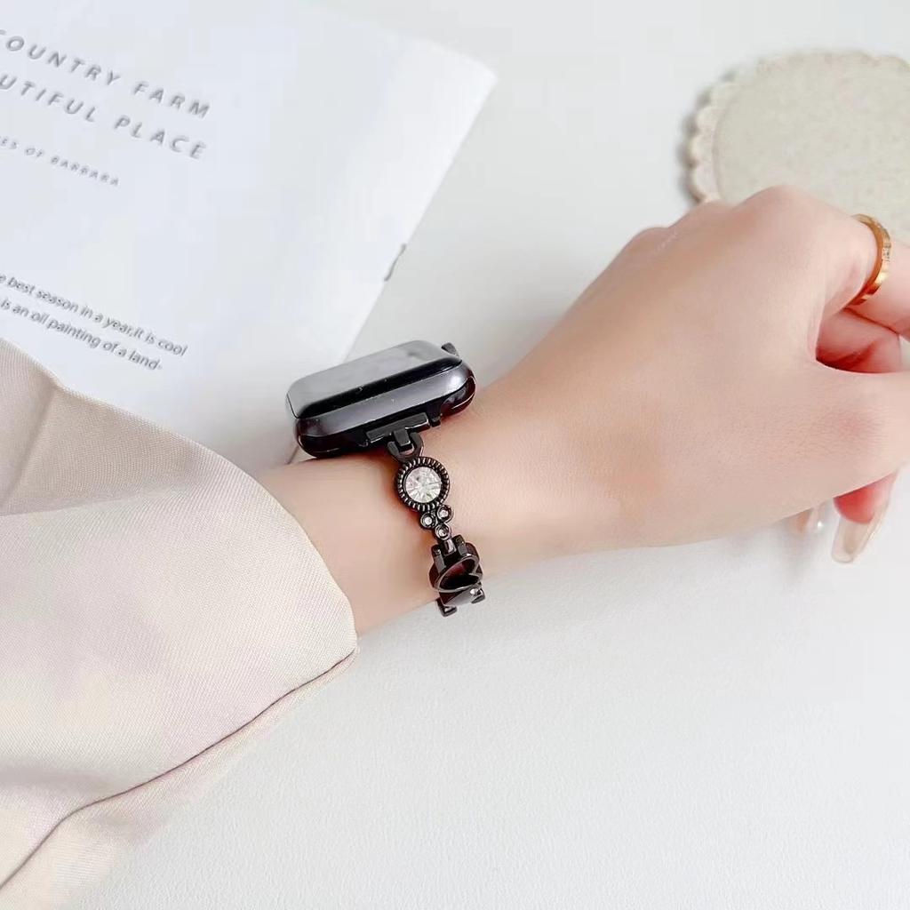 Strap Fpr Apple Watch S10 S9 8 7 Chain Stainless Steel Watchband iWatch 46mm 42mm 45mm 41mm 49mm Slim Replacement Band Bracelect