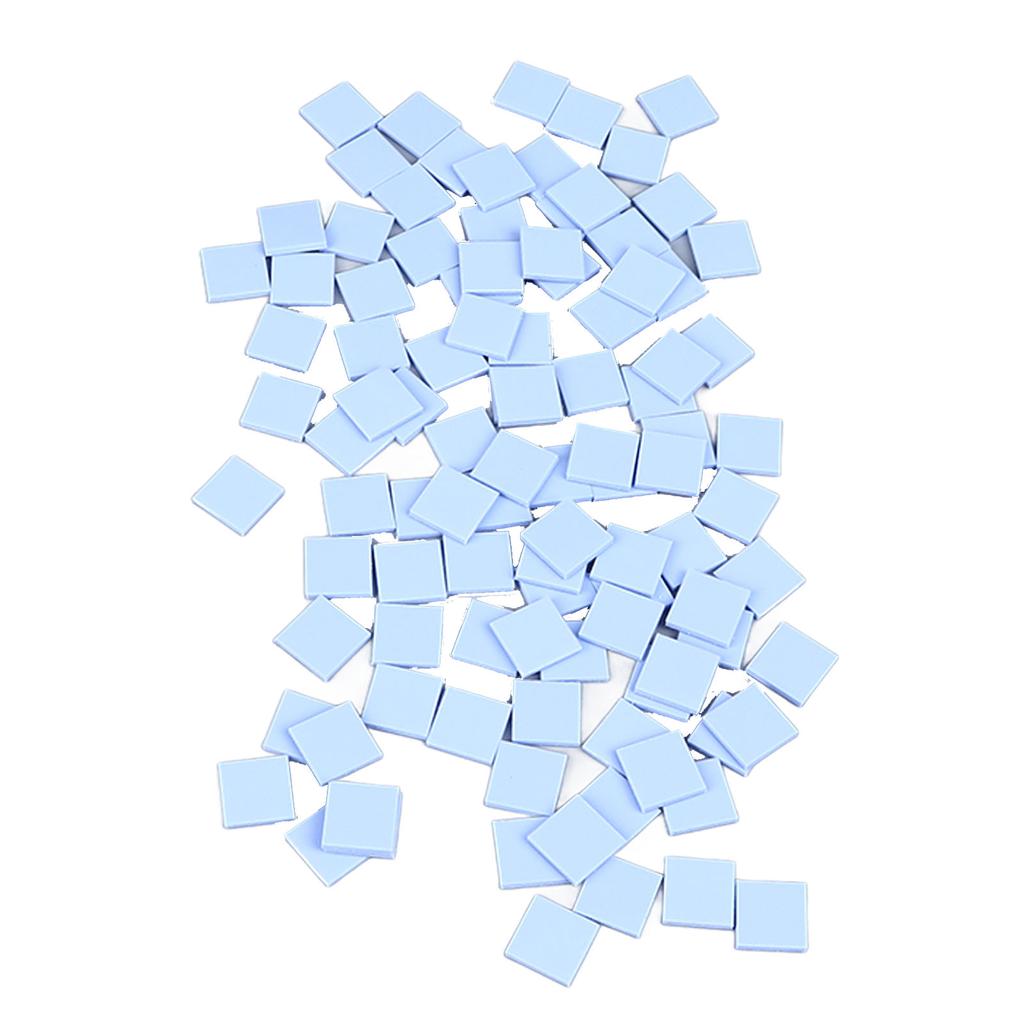 100Pcs Thermal Conductive Pad Silicone Thermal Sheet for IC Chipset LED IC SMD DIP Blue