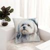 Maltese Dog Art Pillowcase Polyester Cushion Comfort Throw Pillow Sofa Decorative Cushions Used for Home Bedroom Living Room