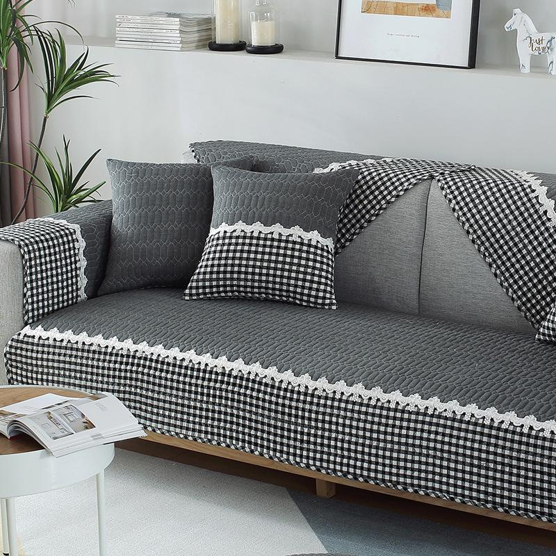 Pure Cotton Sofa Cushion Four Seasons General Non-slip Cushion Nordic Simple Modern Sofa Cover Cover All-inclusive Universal Cloth Towel