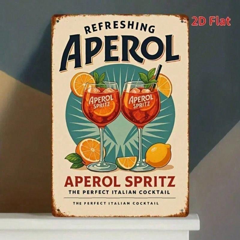 

Металлический Плакат Aperol Spritz Итальянский Бар Винтажный Настенный Декор Пабный Знак