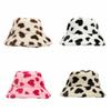 Fluffy Plush Fisherman Hat Thicken Winter Plush Hat Cute Love Heart Bucket Hat  Girl