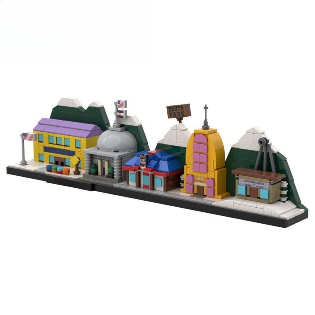 Classico Animato Architettonico Casa di Cartman Parco Skyline Blocchi da Costruzione MOC Stan Kyle Kenny Mini Bambola Modello Giocattoli per Bambini Regalo