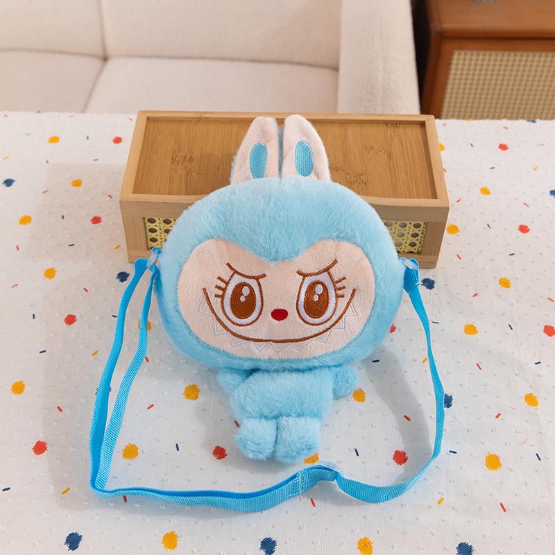 Sac à bandoulière poupée Labubu dessin animé mignon Sac à dos étudiant Sacs à bandoulière Monstres Voyage en extérieur Jouet