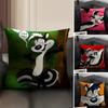 P-Pepe Lee Pew Cartoon Cushion Cover Natural Linen Organic Fabric Double-Sided Printing Sofa Home Decor Gift Pillow Case