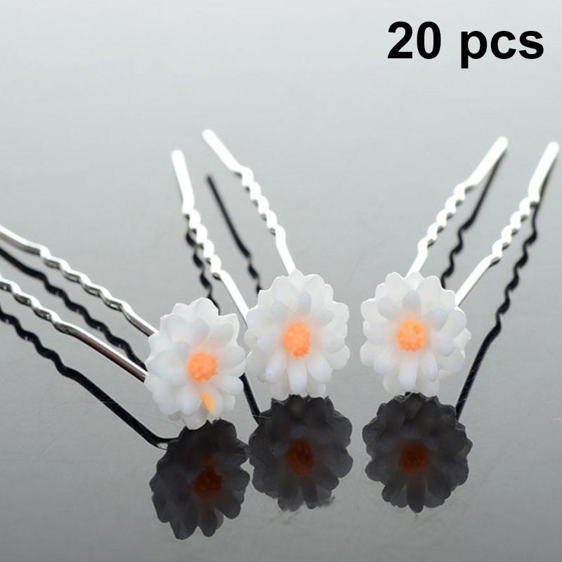20 Pcs Headwear Hairpins Floral Ornament Accessories Gift