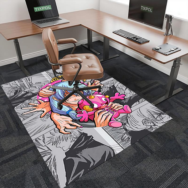 1pc Anime Cartoon Design Chair Mat - DUB PT BR - Office Desk Rug for Home Decor, Gaming Room, Bedroom, Living Room - Non-Slip Carpet Suitable for All