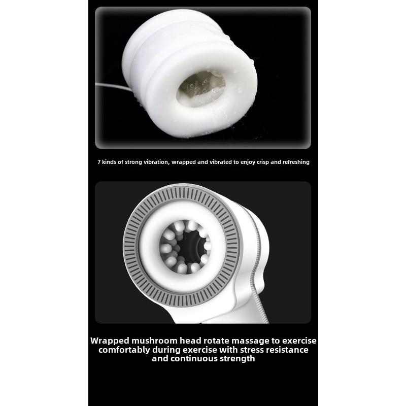 Thor Masturbator Male Automatic Handheld Telescopic Rotating Vibration Double Pass Masturbator Trainer