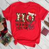 2025 Women Santa Claus Print Clothes Christmas 90s Funny Holiday Fashion Cartoon Tops Tee Shirt Ladies Female Graphic TShirt
