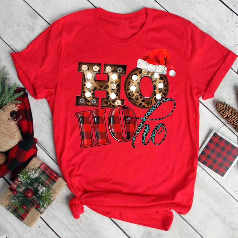 2025 Women Santa Claus Print Clothes Christmas 90s Funny Holiday Fashion Cartoon Tops Tee Shirt Ladies Female Graphic TShirt