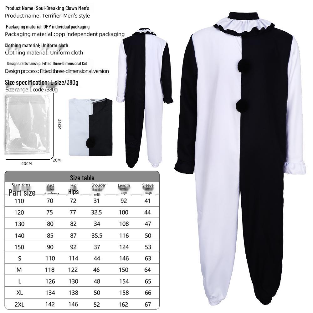 Halloween Horror Clown Costume for Cosplay & Stage Performance