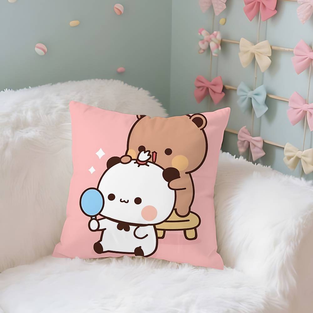 Cute BuBu DuDu Case Plush Fabric Soft Pillowcase Double Sided Print Cushion Cover Household Gifts