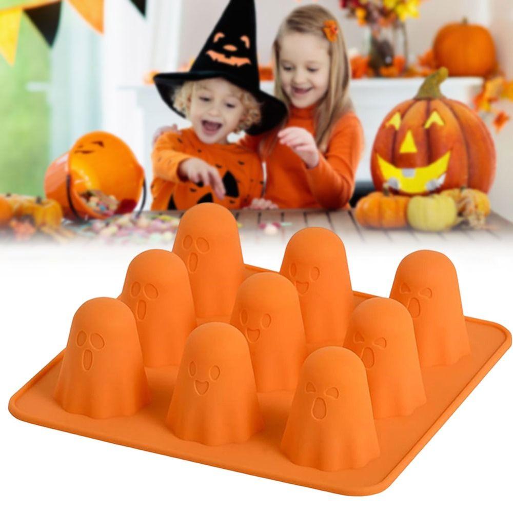 Non-Stick Halloween Ghost Chocolate Molds Reusable Ghost Ice Mould  Halloween Party