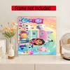 Cartoon Cute Gabbys Diamond Painting Round Diamond Mosaic Rhinestones Diamond Embroidery Craft Kit Wall Decor Without Frame