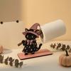 Kreativer Küchenarbeitsplatten-Ständer Halloween Schwarze Katze/Geist Rollenpapierhalter, Vertikaler Holz-Handtuchständer, Funktionale Feiertagshaus-Akzente