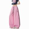 Mens Striped Track Pants Loose Straight Leg High Street Casual Blue Pink