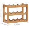 12 Bottle Wine Rack 47 x 21 x 36 cm Solid Oak