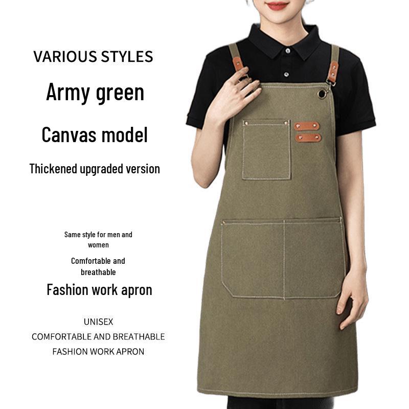 Dirt-Resistant Canvas Apron for Men - Catering & Kitchen Workwear