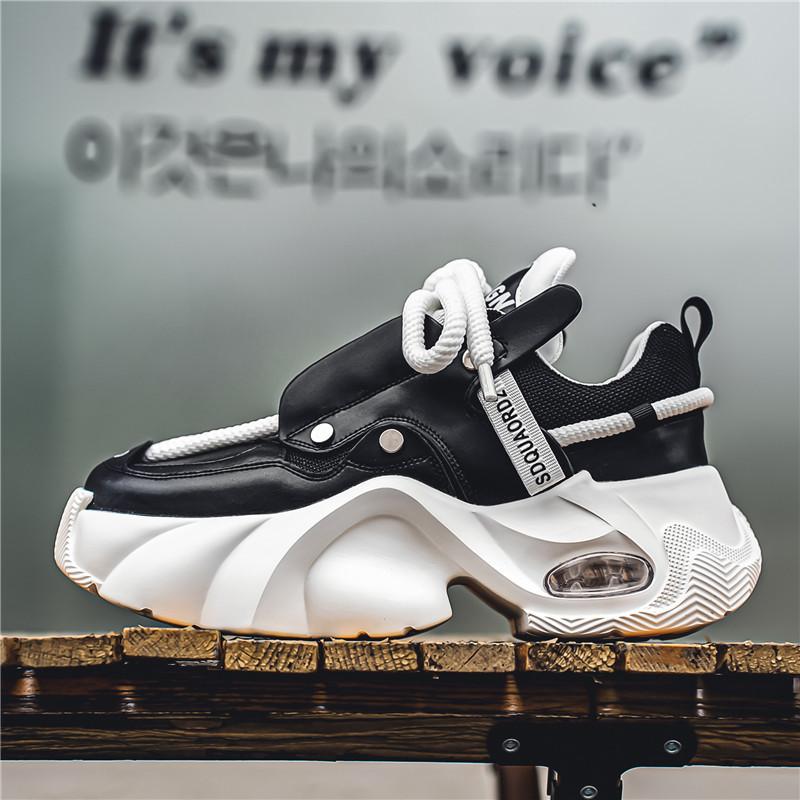 

Мужская обувь Летняя дышащая обувь бренда Tide High-End Casual Shoes Trend Универсальная спортивная обувь Толстая подошва для увеличения роста для мужчин 39