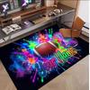 American Football Theme Soft Crystal Velvet Rug Custom Name & Text Print Non Slip Floor Rug for Bedroom Living Room