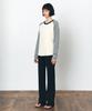 Siyajyu Sikn2176 Waffle Raglan Color Block Knit_Mix Cream