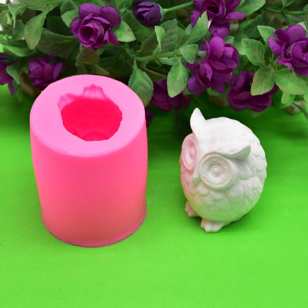 Silikonformen, 1 Stück, 3D-Eulen-Backformen, Kuchendekorationswerkzeuge, Mousse, Schokolade, Dessert, Fandant-Würfelform