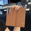 Applicable to Samsung Zfold1ultra mobile phone case plain leather double central axis ZFOLD1/1 folding anti-drop flip case