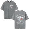 Vintage Washed Anime Death Note Ryuk Yagami Light LLawliet T Shirts Mens Women Cotton Tee Shirt Fashion Short Sleeve Tshirts