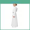 Fantasia de Princesa Leia de Star Wars Para Meninas Com Tecido Macio de Poliéster Para Festa a Fantasia de Halloween