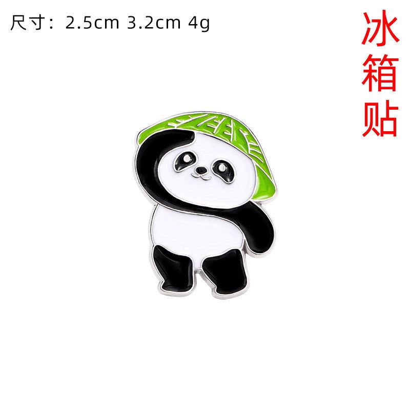 Cute Internet celebrity panda refrigerator sticker magnet flower Sichuan travel souvenir zinc dripping oil decoration