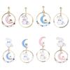 Personality Sweet Moon Girl Pink Asymmetric Earrings Anti Allergy Rabbit Drop Earrings Enamel