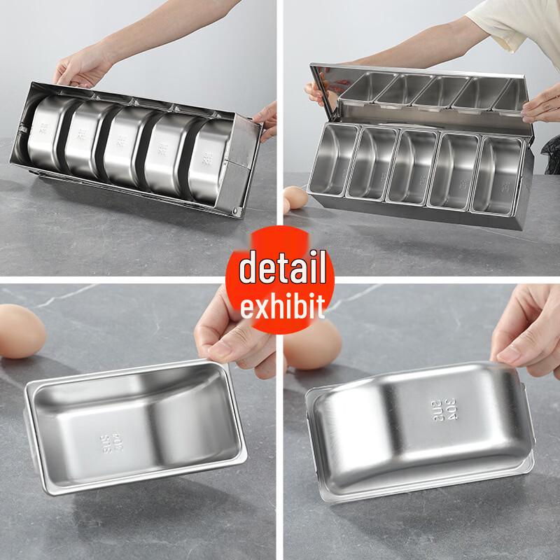 Tianze 201 Stainless Steel Flip-Lid Seasoning Box