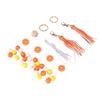 Keychain Lemon Silicone Bead Keyring Key Chain 15mm Silicone Bead Tassel Set for Decoration