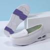 Women Genuine Leather Wedges Casual Shoes Loafers Soft Nurse Work Shoes Breathable Comfortable Non-slip White Nursing Shoes