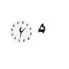 Ballet Dancing Girl Wall Clock Abstract Thinker Statue Decorative Silent Mute for Kitchen