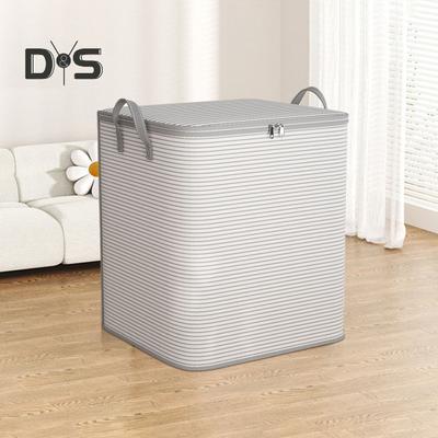Large Capacity Clothes Storage Basket with Reinforced Handles Zipper Closure Waterproof Extra Large Storage Bag Clothes Tote Bag
