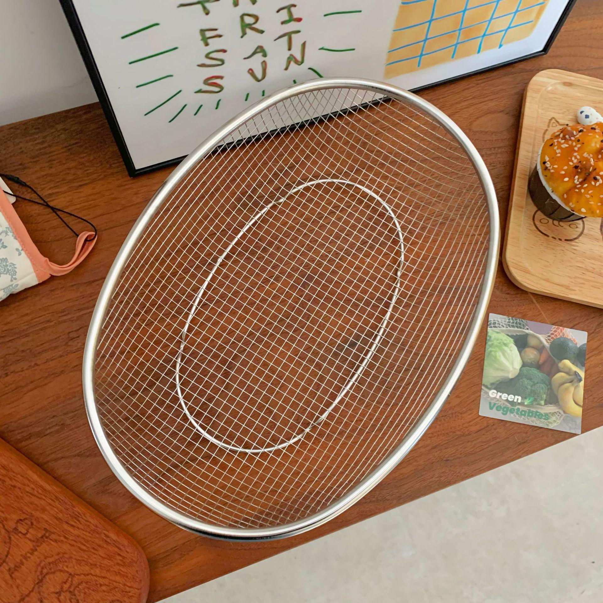 

Овальная сетчатая корзина из нержавеющей стали для фильтрации, промывки и хранения