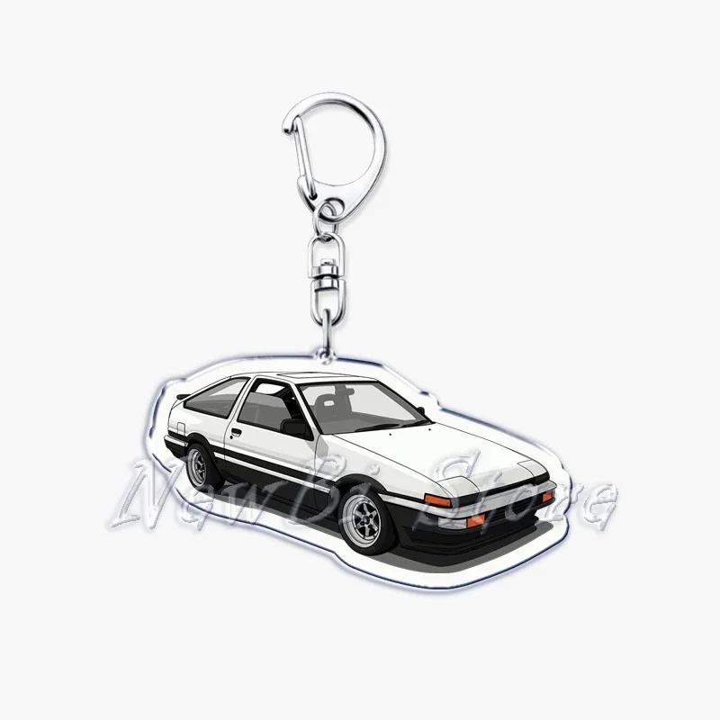 Classic Japan Anime Initial D Takumi Racing Cars Key Chain Keychains Ring for Accessories Bag Pendant Keyring Jewelry Fans Gifts