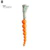 Easter Wooden Carrot Beads String Wood Pendant Spring Home Party Decoration for Birthday Housewarming