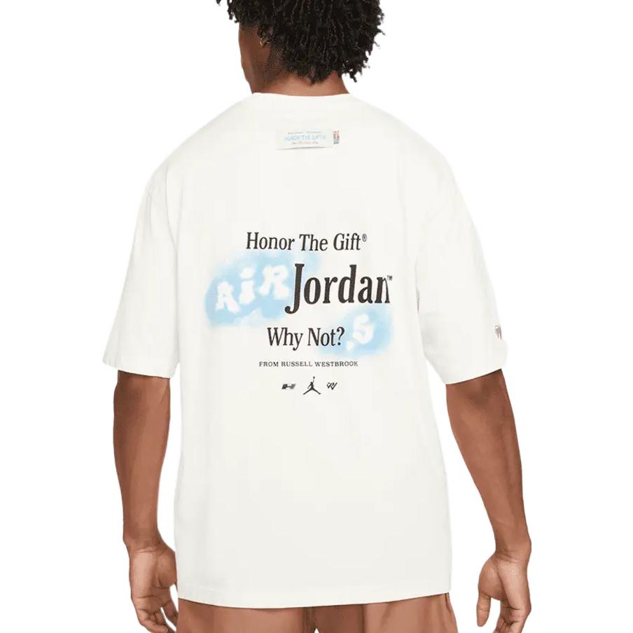 Air Jordan x Honor The Gift Russell Westbrook Crossover Cartoon T-Shirt White Men Tops Multi-Color DJ7977-110